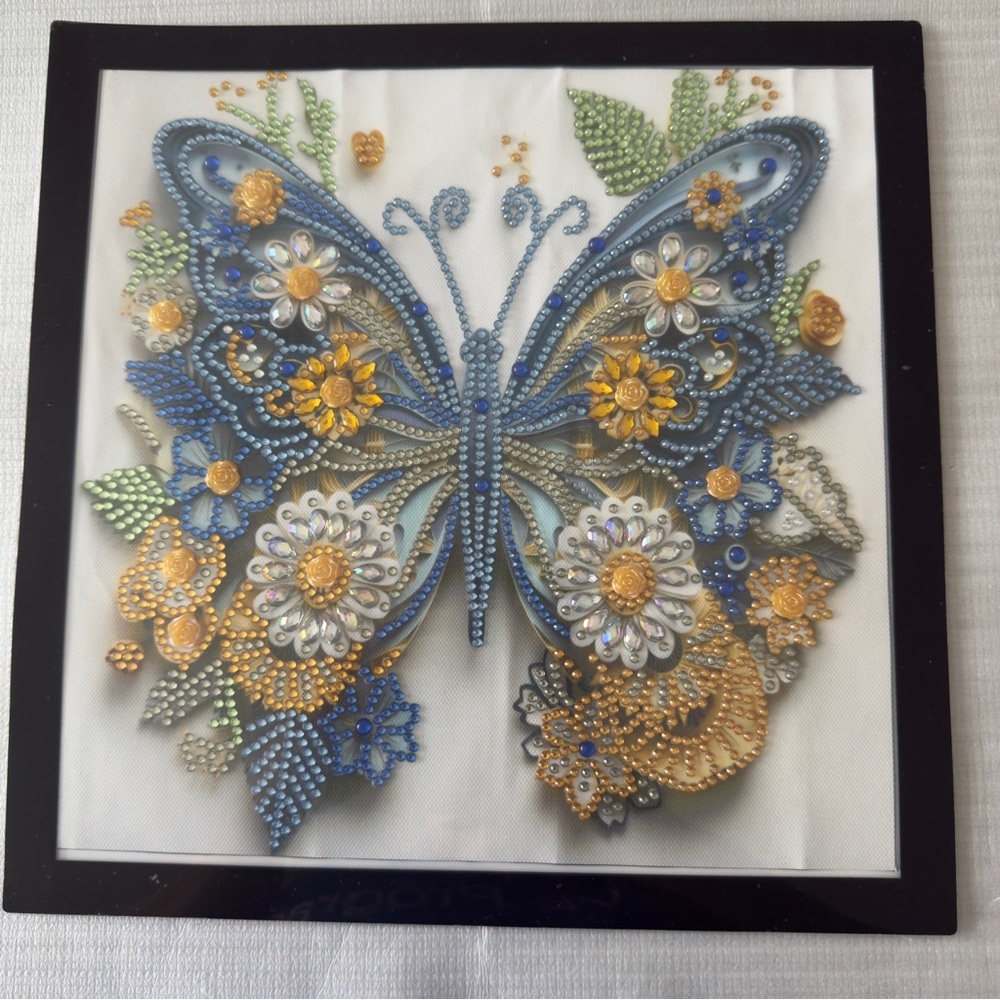Hand crafted Embellished Butterfly Wall Art